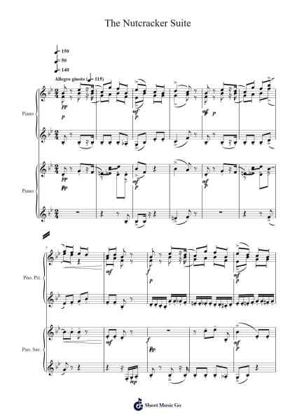 The Nutcracker Suite Sheet Music by Pyotr Ilyich Tchaikovsky-Arr.Jonric