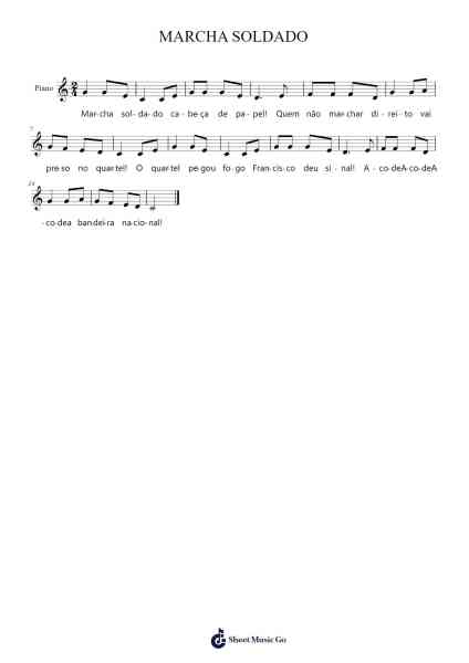 Marcha Soldado Sheet Music by Maria Beninca-Arr.Gailgale