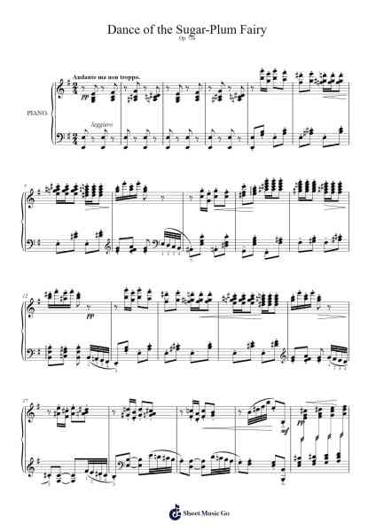 Dance of the Sugar-Plum Fairy Musica per pianoforte di Pyotr Il’yich Tchaikovsky - Arr.Webbzy