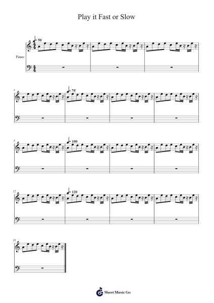 Play it Fast or Slow Sheet Music by Babbald-Arr.Yuledon