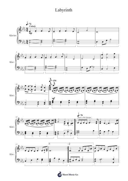 Labyrinth Sheet Music by Jaywalsh Quilvey-Arr.Readerae
