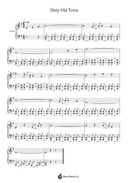 Dirty Old Town Sheet Music by undefined-Arr.Arkuk Househous