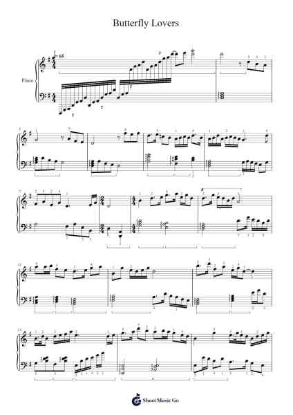 Butterfly Lovers 乐谱由 Hou Si - 编曲 Duttcash Cornie