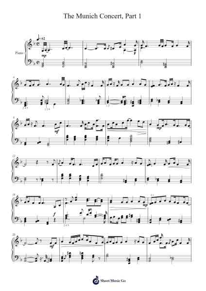 The Munich Concert, Part 1 Sheet Music by Keith Jarrett-Arr.Huthorne