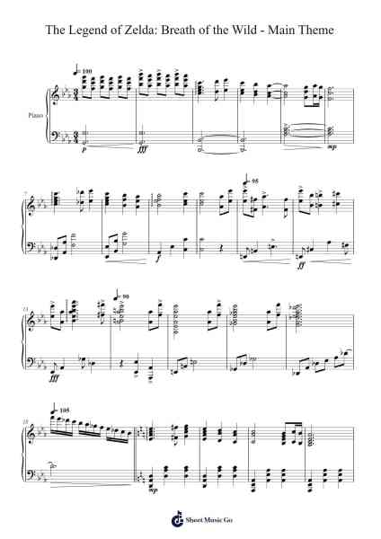 The Legend Of Zelda: Breath Of The Wild - Main Theme Sheet Music by Beaulee-Arr.Bettiane Rexpoe