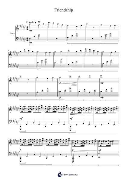 Friendship Sheet Music by undefined-Arr.Bushdiah Kenthood