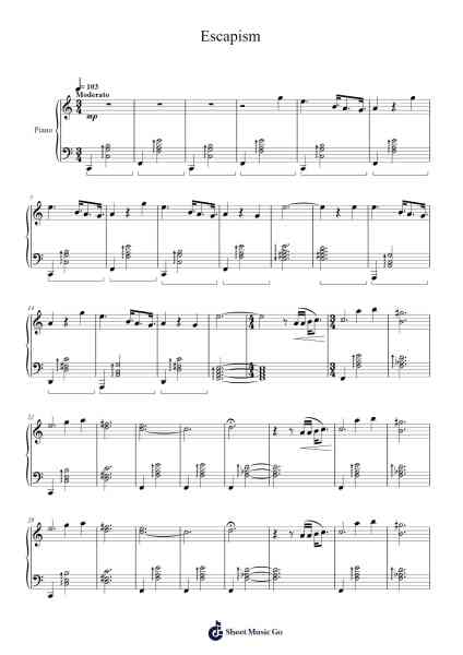 Escapism Sheet Music by Rebecca Sugar-Arr.Motbrow