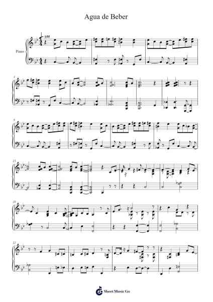 Agua de Beber Sheet Music by Antônio Carlos Jobim-Arr.Steino'neil Erdine