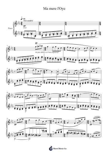 Ma mère l'Oye: II. Petit Poucet Sheet Music by Maurice Ravel-Arr.Bclark