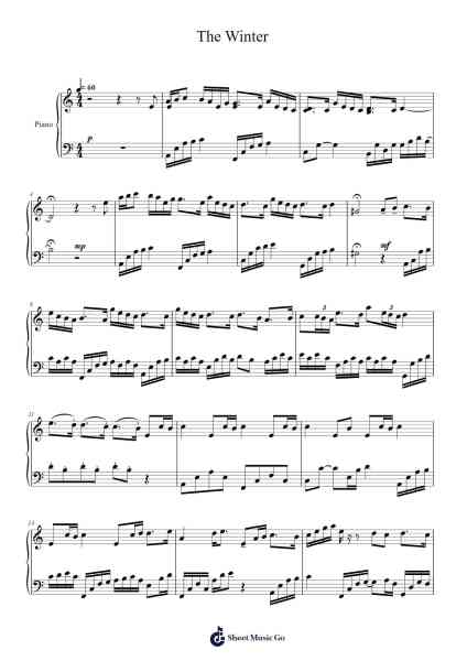 The Winter Sheet Music by Wyattbell Sagins-Arr.Leoduke Hodwey