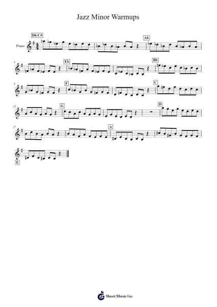 Jazz Minor Warmups 楽譜 by undefined-Arr.Taysnow Churniel