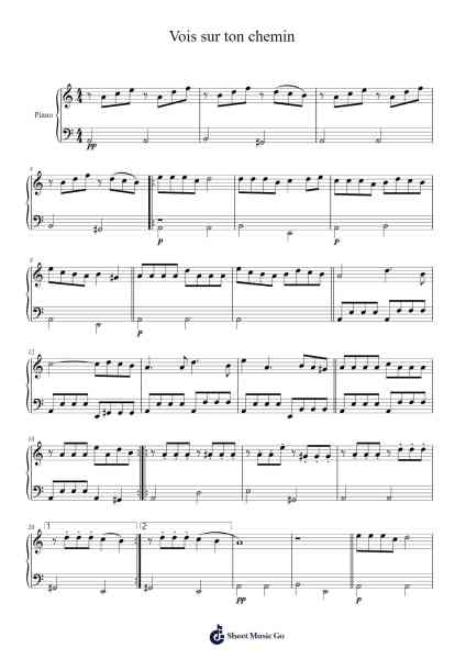 Vois sur ton chemin Sheet Music by Monsieur Mathieu-Arr.Serles