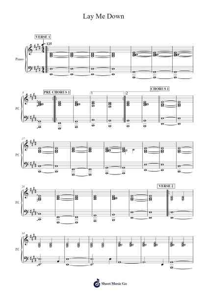 Lay Me Down Sheet Music by Sam Smith/John Legend-Arr.Auslus Yeachard