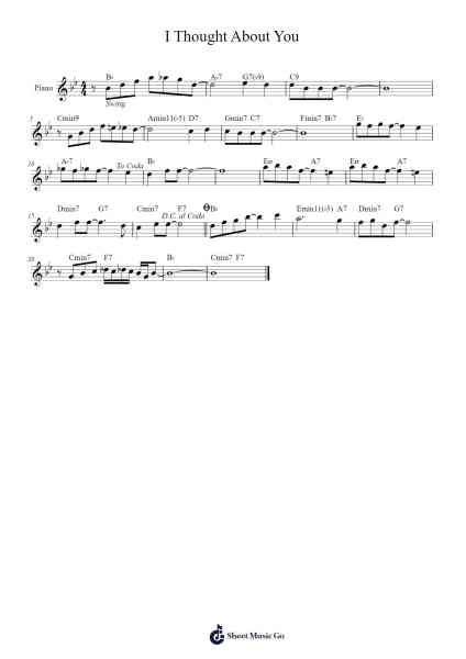 I Thought About You Sheet Music by undefined-Arr.Otstrong