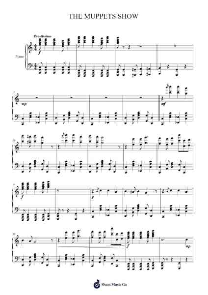 THE MUPPETS SHOW Sheet Music by Ed Mitchell-Arr.Flowerthan