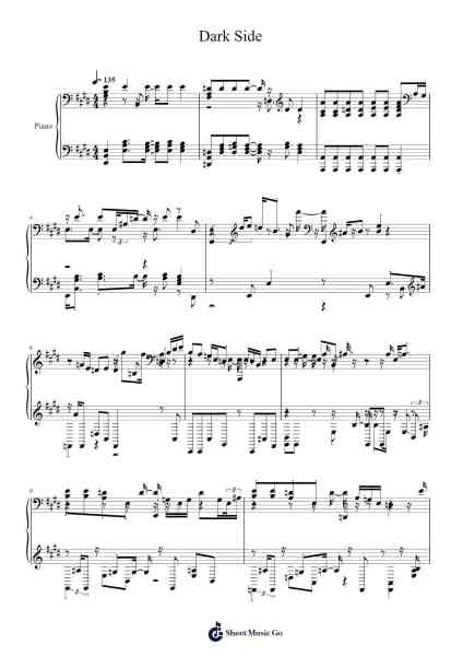 Dark Side Sheet Music by Tim Minchin-Arr.Jonessen Steinsia