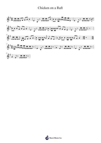 Chicken on a Raft Sheet Music by undefined-Arr.Bowreed