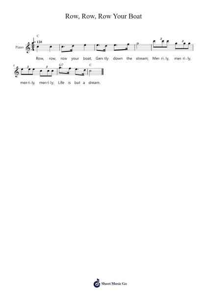Row, Row, Row Your Boat Sheet Music by American Folk Round-Arr.Caescott