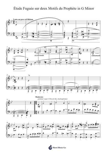 Étude Fuguée sur deux Motifs du Prophète in G Minor Sheet Music by Napoléon Alexandre Alkan-Arr.Charmie