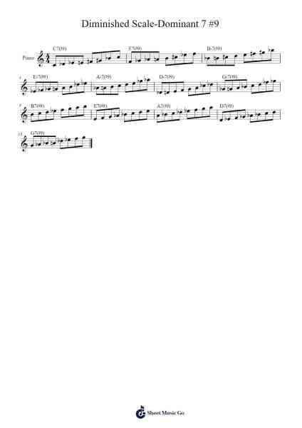 Diminished Scale-Dominant 7 #9 Sheet Music by undefined-Arr.Kepmill Rexbloor