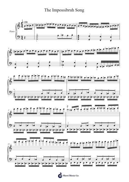 The Impossibruh Song Sheet Music by undefined-Arr.Eveken Dougloyd