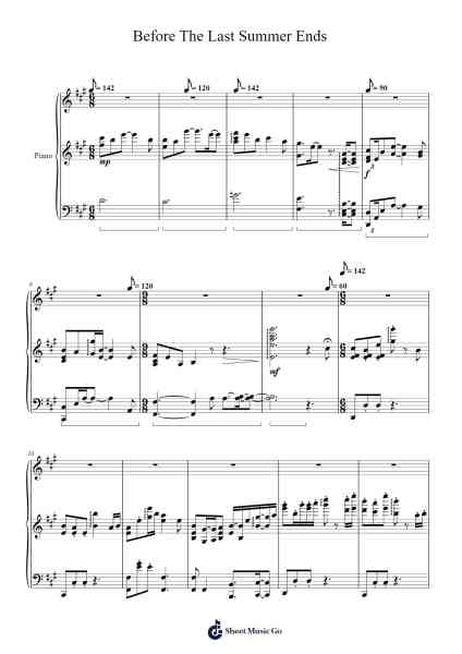 Before The Last Summer Ends Sheet Music by Ujico/Snail's House-Arr.Robn