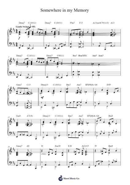 Somewhere in My Memory Sheet Music by John Williams-Arr.Cromon Annlvis