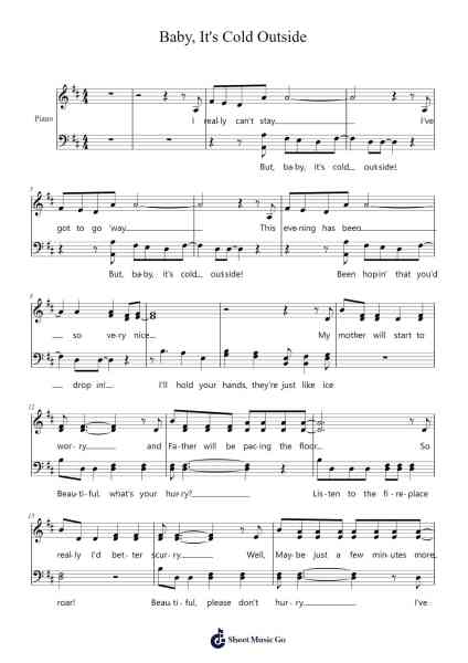 Baby, It's Cold Outside Sheet Music by Frank Loesser-Arr.Sampcon Mevans