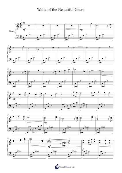 Waltz of the Beautiful Ghost Sheet Music by Creighton Cooper-Arr.Latnon Yonngpold