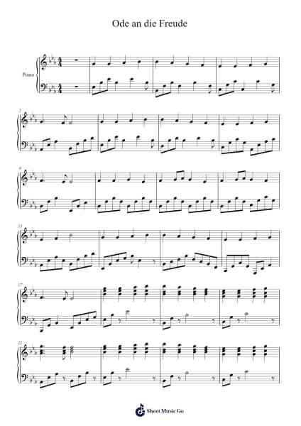 Ode an die Freude - from Symphony No. 9 in D Minor, Op. 125 Sheet Music by Ludwig van Beethoven-Arr.Hazlius