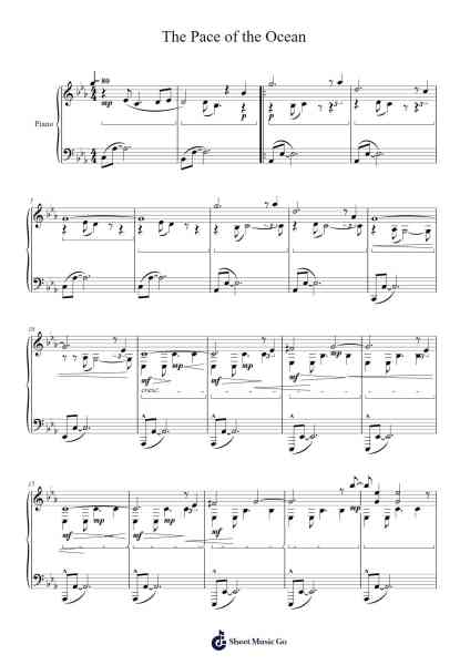 The Pace of the Ocean Sheet Music by Chris Zhang-Arr.Dilmos