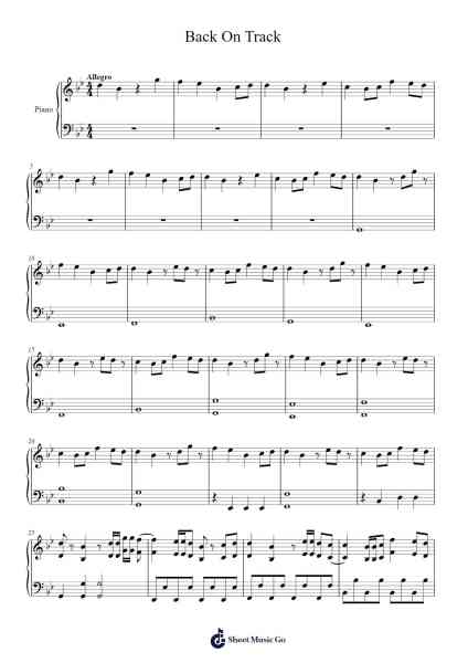 Back On Track Sheet Music by Tomyet Robyes-Arr.Nellriam Cantave