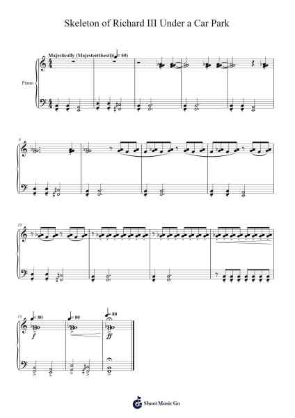 Skeleton of Richard III Under a Car Park Sheet Music by Readenee Foxmiles-Arr.Lupeg