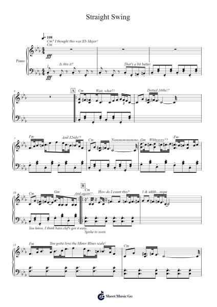 Straight Swing Sheet Music by undefined-Arr.Trebes