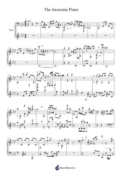 The Awesome Piano Sheet Music by Peter Bence-Arr.Bettiane Rexpoe