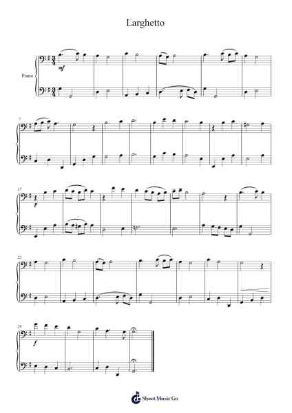 Larghetto Sheet Music by Joycetie-Arr.Gemgene