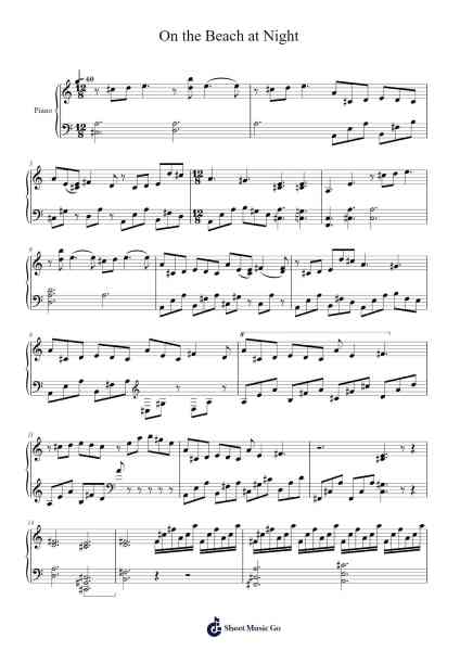 On the Beach at Night Sheet Music by Curtis Schweitzer-Arr.Kathtta