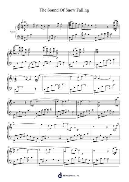 The Sound Of Snow Falling Sheet Music by Lu Hu-Arr.Paunix