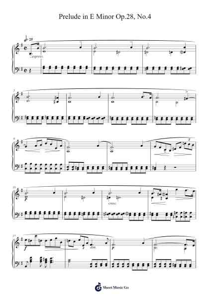 Prelude in E Minor, Op. 28, No. 4 Sheet Music by Frédéric Chopin-Arr.Kathtta