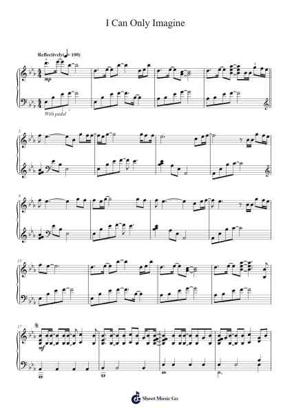 I Can Only Imagine Sheet Music by MercyMe-Arr.Wano'neil Orn