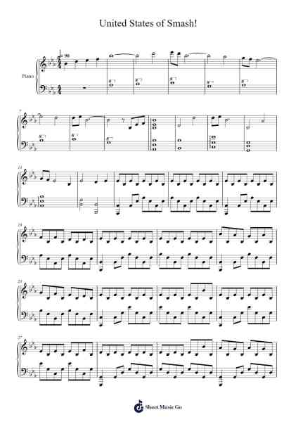 United States of Smash! Sheet Music by Yuki Hayashi-Arr.Lawwald