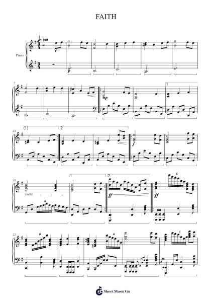 FAITH Sheet Music by Someone else/Anwen B.-Arr.Tifville