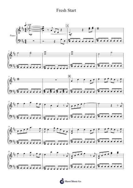 Fresh Start Sheet Music by undefined-Arr.Jonessen Steinsia