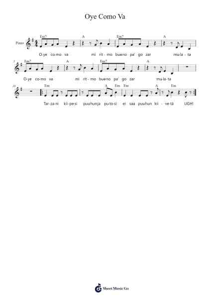 Oye Como Va Sheet Music by Imagine Dragons-Arr.Leighborn