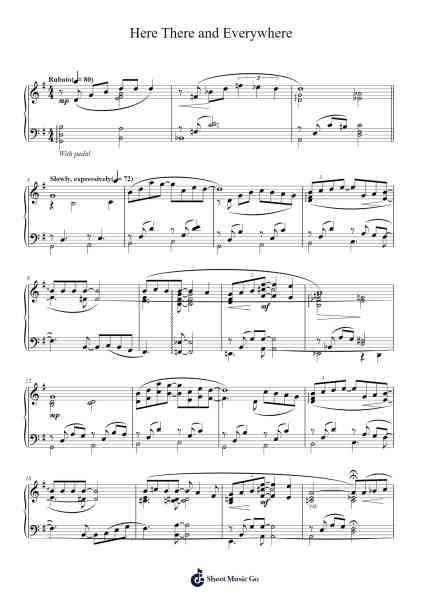 Here There and Everywhere Sheet Music by The Beatles-Arr.Buckchad