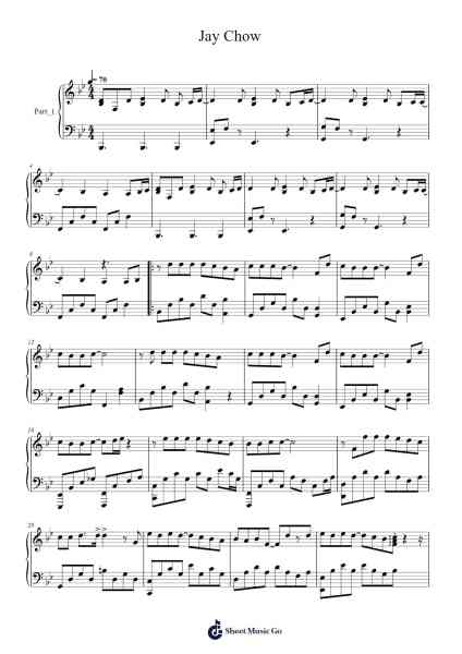 Jay Chow Sheet Music by Jay Chou-Arr.Kelniell Bircer