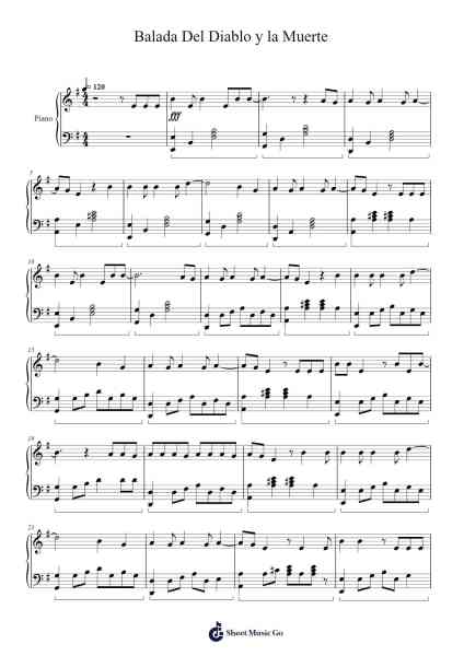 Balada Del Diablo y la Muerte Sheet Music by La Renga-Arr.Beernoel Oisensharp