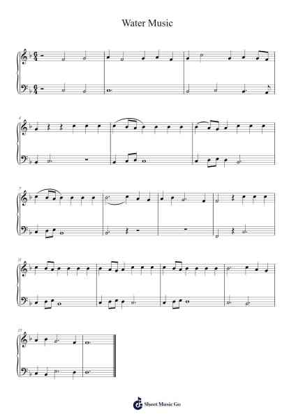 Water Music Sheet Music by Georg Friedrich Handel-Arr.Coleign Agdore