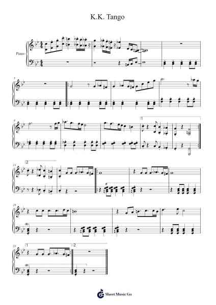 K.K. Tango Sheet Music by K.K. Slider-Arr.Gosnix