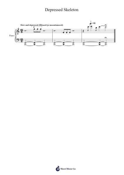 Depressed Skeleton Sheet Music by Tuukka Jokilehto-Arr.Childdy Whitkin